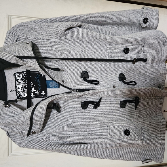 Sebby Gray Pea Coat Classic Winter Essential - Picture 2 of 9